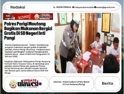 Polres Parigi Moutong Bagikan Makanan Bergizi Gratis di SD Negeri Inti Pangi