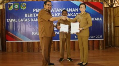 Poso dan Parigi Moutong Sepakati Tapal Batas, Pintu Gerbang Simbol Kebersamaan