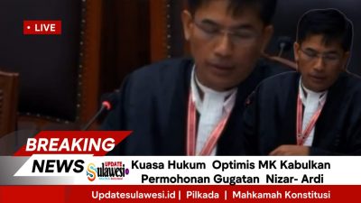 Kuasa Hukum  Optimis MK Kabulkan Permohonan Gugatan  Nizar- Ardi