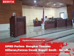 DPRD Parimo Bongkar Temuan Miliaran, Pansus Desak Bupati Bersih-Bersih