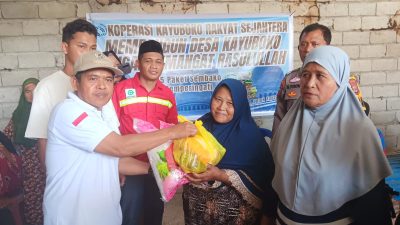 575 Paket Sembako di Salurkan Koperasi Kayuboko Rakyat Sejahtera