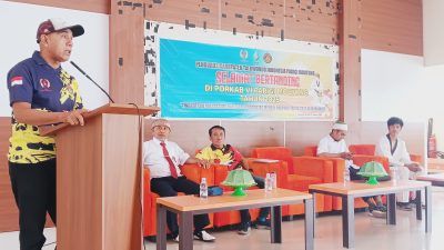 Sekum KONI Parigi Moutong Beri Motivasi ke Atlet Saat Buka Seleksi Taekwondo di Porkab VI 2025