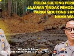 Polda Sulteng Perintahkan Jajaran Tindak Pemodal PETI di Parigi Moutong Yang Catut Nama Wakapolda