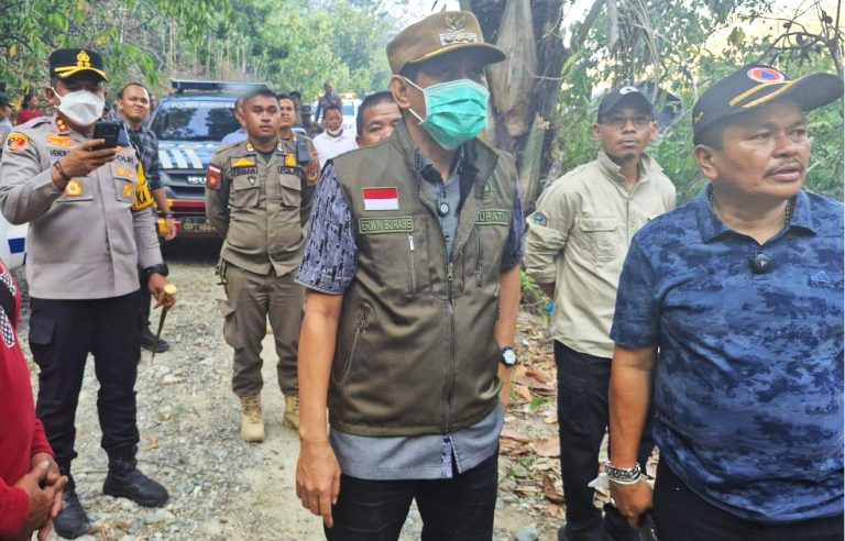 Bupati Parimo Tinjau Karhutla, Pemadaman Diperkuat dan Kerugian Warga Didata