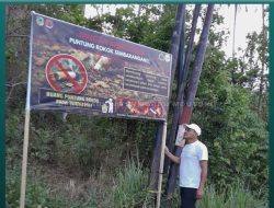 BPBD Pasang Papan Imbauan, Perkuat Pencegahan Karhutla di Jalur Toboli–Donggala