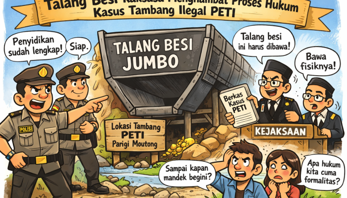 Talang Jumbo Bikin Hukum Mager? Kasus PETI Ongka Tersendat Gara-Gara Besi