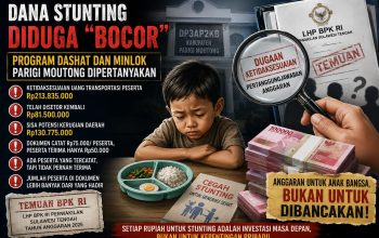LHP BPK Bongkar Dugaan Ketidaksesuaian Dana Stunting di Parigi Moutong