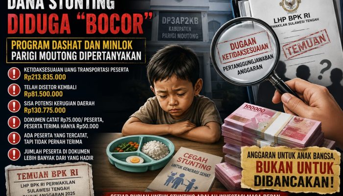 LHP BPK Bongkar Dugaan Ketidaksesuaian Dana Stunting di Parigi Moutong